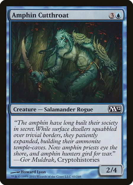 Amphin Cutthroat trading card from Magic 2012 (M12) Amphin Cutthroat - Magic 2012 (M12) Magic: The Gathering trading card