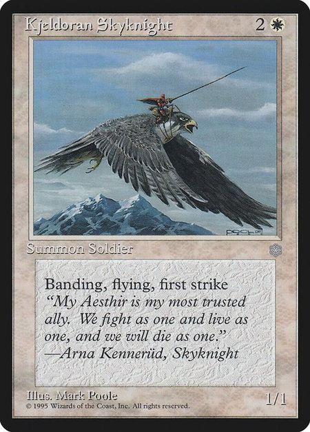 Kjeldoran Skyknight - Ice Age Magic: The Gathering trading card