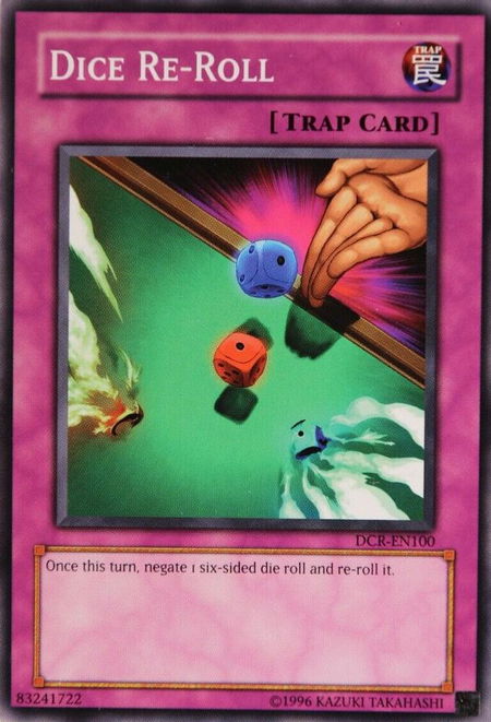 Dice Re-Roll trading card from Dark Crisis (Worldwide English) Dice Re-Roll - Dark Crisis (Worldwide English) YuGiOh trading card