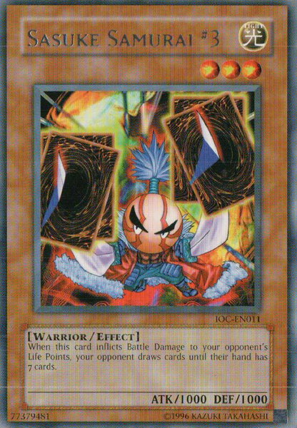 Sasuke Samurai #3 trading card from Invasion of Chaos (Worldwide English) Sasuke Samurai #3 - Invasion of Chaos (Worldwide English) YuGiOh trading card