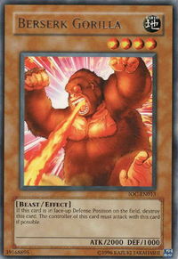 Berserk Gorilla - Invasion of Chaos (Worldwide English) (IOC-EN) #IOC-EN013 - Rare YuGiOh Trading Card
