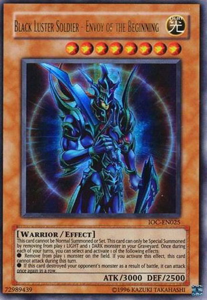 Black Luster Soldier - Envoy of the Beginning - Invasion of Chaos (Worldwide English) YuGiOh trading card
