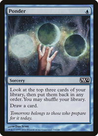 Ponder - Magic 2012 (M12) (M12) #73 - Common Magic: The Gathering Trading Card