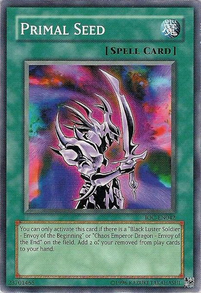Primal Seed trading card from Invasion of Chaos (Worldwide English) Primal Seed - Invasion of Chaos (Worldwide English) YuGiOh trading card