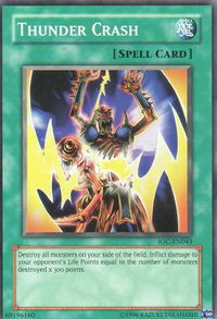 Thunder Crash - Invasion of Chaos (Worldwide English) (IOC-EN) #IOC-EN043 - Common / Short Print YuGiOh Trading Card
