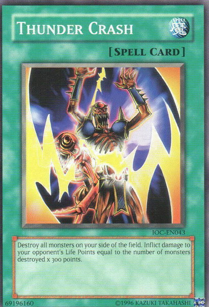 Thunder Crash trading card from Invasion of Chaos (Worldwide English) Thunder Crash - Invasion of Chaos (Worldwide English) YuGiOh trading card