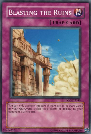 Blasting the Ruins - Invasion of Chaos (Worldwide English) YuGiOh trading card