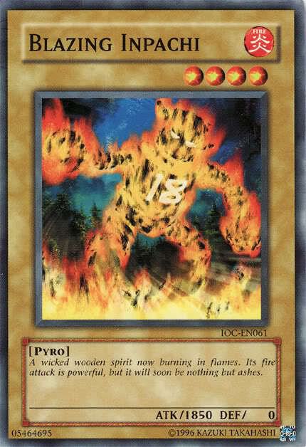 Blazing Inpachi - Invasion of Chaos (Worldwide English) YuGiOh trading card