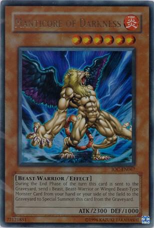 Manticore of Darkness - Invasion of Chaos (Worldwide English) YuGiOh trading card