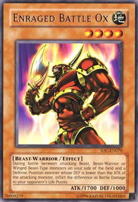 Enraged Battle Ox - Invasion of Chaos (Worldwide English) (IOC-EN) #IOC-EN070 - Rare YuGiOh Trading Card