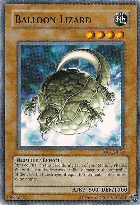 Balloon Lizard - Invasion of Chaos (Worldwide English) YuGiOh trading card