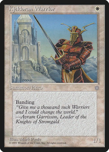 Kjeldoran Warrior - Ice Age Magic: The Gathering trading card