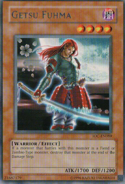 Getsu Fuhma trading card from Invasion of Chaos (Worldwide English) Getsu Fuhma - Invasion of Chaos (Worldwide English) YuGiOh trading card