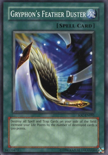 Gryphon's Feather Duster - Invasion of Chaos (Worldwide English) YuGiOh trading card