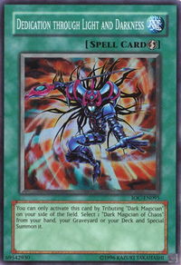 Dedication Through Light and Darkness - Invasion of Chaos (Worldwide English) (IOC-EN) #IOC-EN095 - Super Rare YuGiOh Trading Card