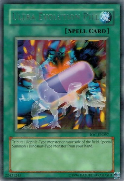 Ultra Evolution Pill trading card from Invasion of Chaos (Worldwide English) Ultra Evolution Pill - Invasion of Chaos (Worldwide English) YuGiOh trading card