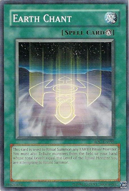 Earth Chant - Invasion of Chaos (Worldwide English) YuGiOh trading card