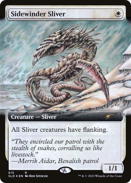 Sidewinder Sliver (Extended Art) trading card from Secret Lair Drop Series Sidewinder Sliver (Extended Art) - Secret Lair Drop Series Magic: The Gathering trading card