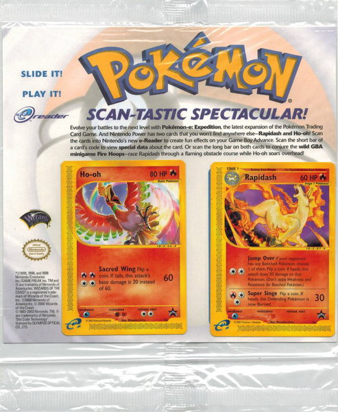 Scan-Tastic Spectacular Promo Pack [Ho-oh & Rapidash] - WoTC Promo Pokémon trading card