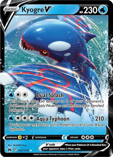 Kyogre V - Crown Zenith Pokémon trading card