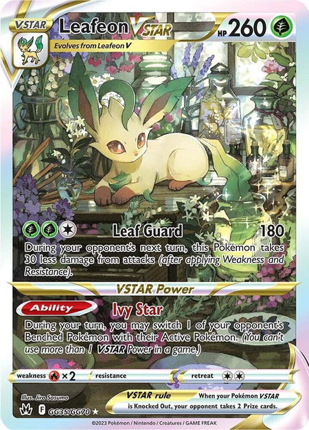 Leafeon VSTAR - Crown Zenith: Galarian Gallery Pokémon trading card