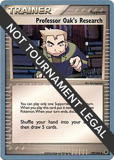 Professor Oak's Research - 2004 (Reed Weichler) trading card from World Championship Decks Professor Oak's Research - 2004 (Reed Weichler) - World Championship Decks Pokémon trading card