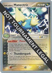 Team Aqua's Manectric - 2004 (Chris Fulop) - World Championship Decks (WCD) #4/95 - Holo Rare Pokémon Trading Card