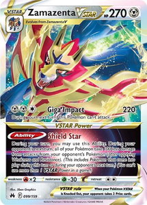Zamazenta VSTAR - SWSH: Crown Zenith (CRZ) #099/159 - Ultra Rare Pokémon Trading Card