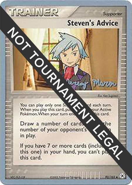 Steven's Advice - 2005 (Jeremy Maron) - World Championship Decks Pokémon trading card