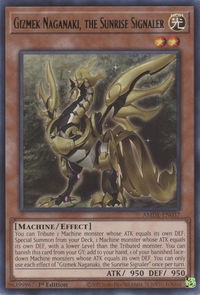 Gizmek Naganaki, the Sunrise Signaler - Amazing Defenders (AMDE) #AMDE-EN037 - Rare YuGiOh Trading Card