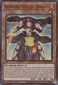 Infernoble Knight - Renaud - Amazing Defenders (AMDE) #AMDE-EN038 - Super Rare YuGiOh Trading Card
