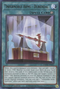 "Infernoble Arms - Durendal" - Amazing Defenders (AMDE) #AMDE-EN042 - Rare YuGiOh Trading Card