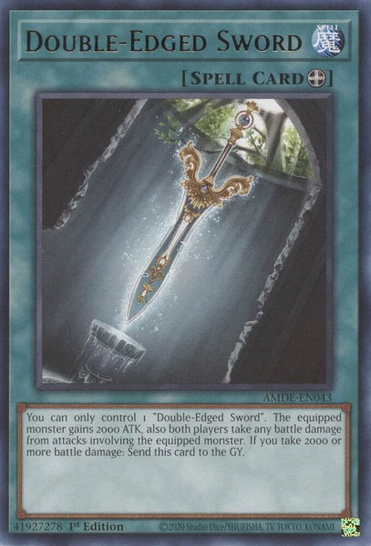Double-Edged Sword - Amazing Defenders YuGiOh trading card