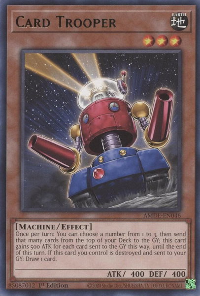 Card Trooper trading card from Amazing Defenders Card Trooper - Amazing Defenders YuGiOh trading card