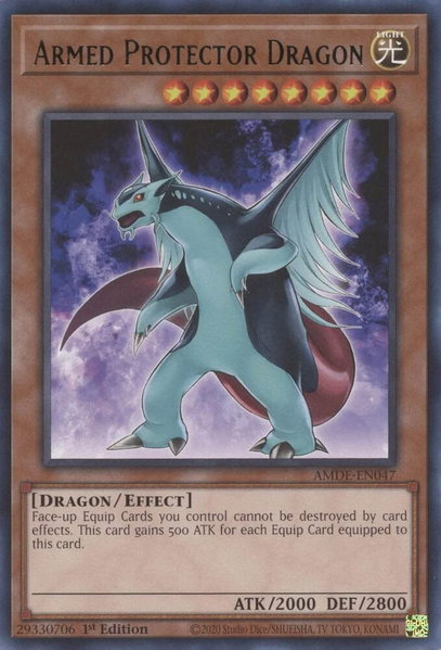 Armed Protector Dragon - Amazing Defenders YuGiOh trading card