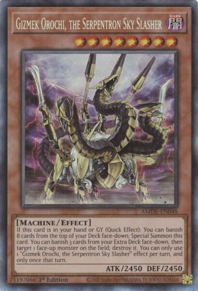 Gizmek Orochi, the Serpentron Sky Slasher (CR) - Amazing Defenders YuGiOh trading card