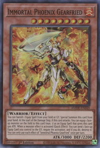 Immortal Phoenix Gearfried - Amazing Defenders (AMDE) #AMDE-EN049 - Super Rare YuGiOh Trading Card
