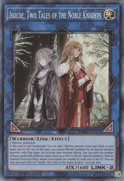 Isolde, Two Tales of the Noble Knights (CR) - Amazing Defenders YuGiOh trading card