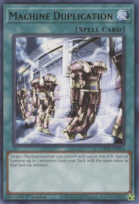Machine Duplication - Amazing Defenders YuGiOh trading card