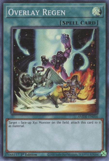 Overlay Regen - Amazing Defenders YuGiOh trading card