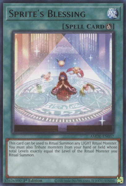 Sprite's Blessing - Amazing Defenders YuGiOh trading card