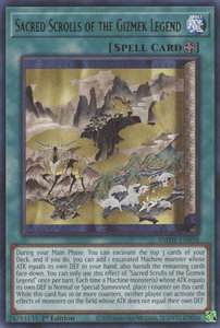 Sacred Scrolls of the Gizmek Legend - Amazing Defenders (AMDE) #AMDE-EN058 - Rare YuGiOh Trading Card