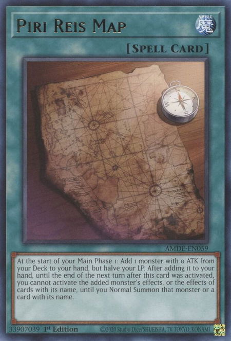 Piri Reis Map - Amazing Defenders YuGiOh trading card