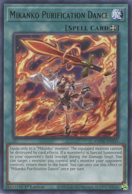 Mikanko Purification Dance - Amazing Defenders YuGiOh trading card