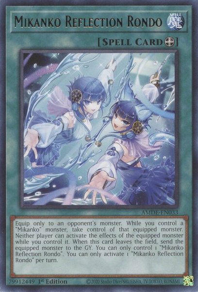 Mikanko Reflection Rondo trading card from Amazing Defenders Mikanko Reflection Rondo - Amazing Defenders YuGiOh trading card
