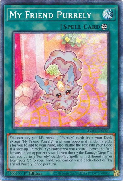 My Friend Purrely (CR) - Amazing Defenders YuGiOh trading card