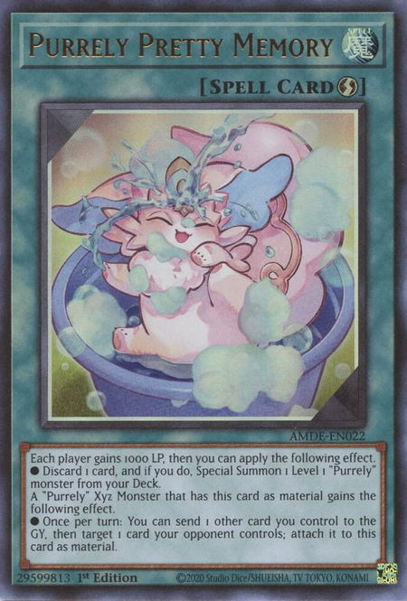 Purrely Pretty Memory - Amazing Defenders YuGiOh trading card