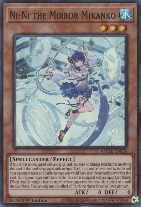 Ni-Ni the Mirror Mikanko - Amazing Defenders YuGiOh trading card