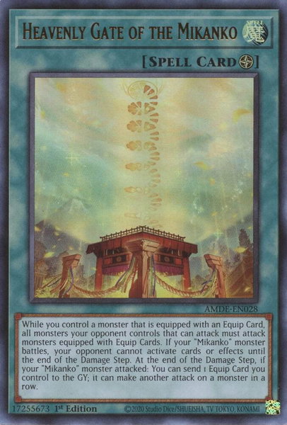 Heavenly Gate of the Mikanko - Amazing Defenders YuGiOh trading card