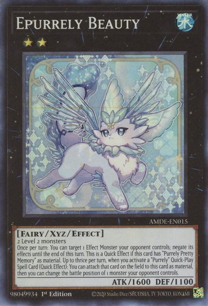 Epurrely Beauty trading card from Amazing Defenders Epurrely Beauty - Amazing Defenders YuGiOh trading card